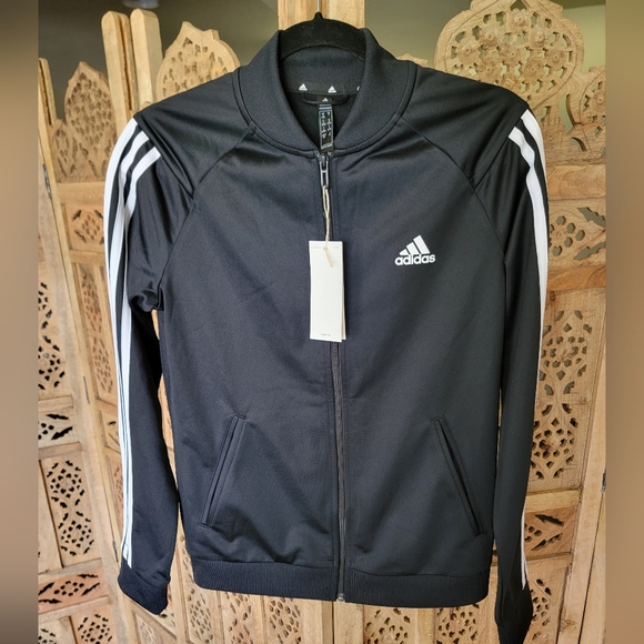 adidas Tops - ✨NWOT✨ Adidas Full Zip Track Jacket Women’s Small, black & white